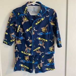Carter's Playful Blue and Yellow moose 🫎 Pajama Set